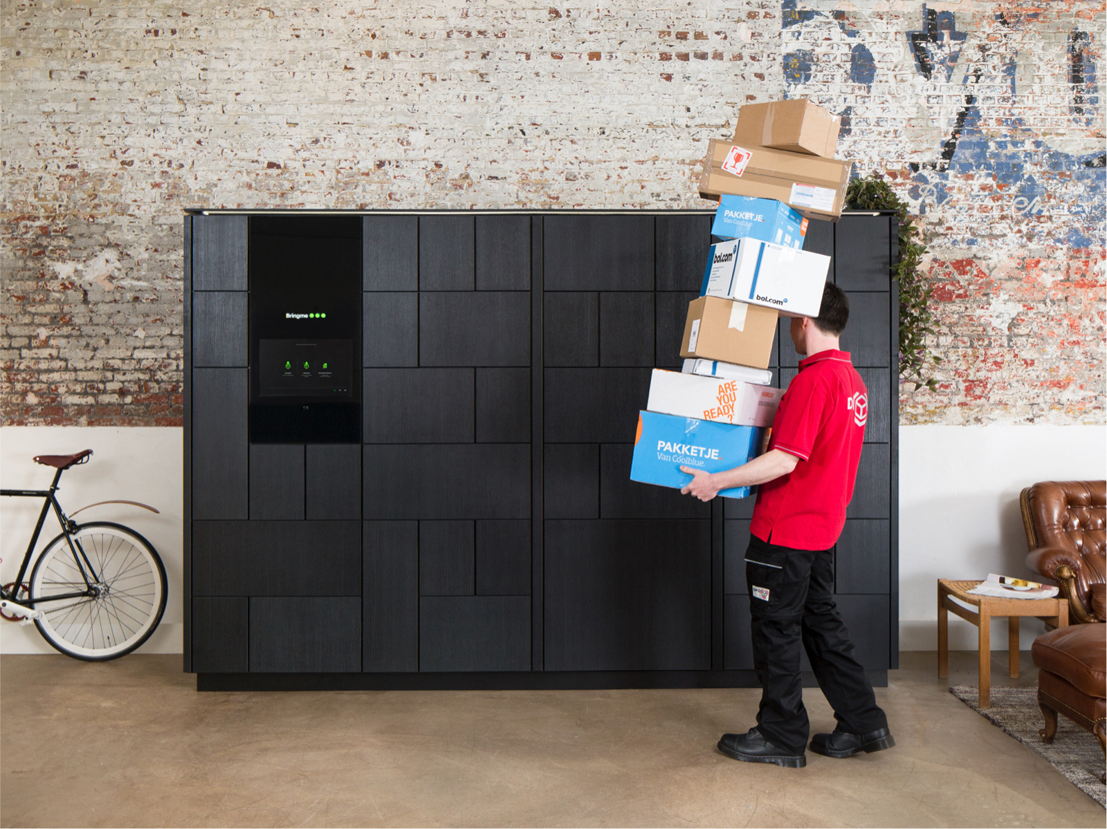 Bringme Office In Setting Mailroom Management Courier Delivery DPD boxes