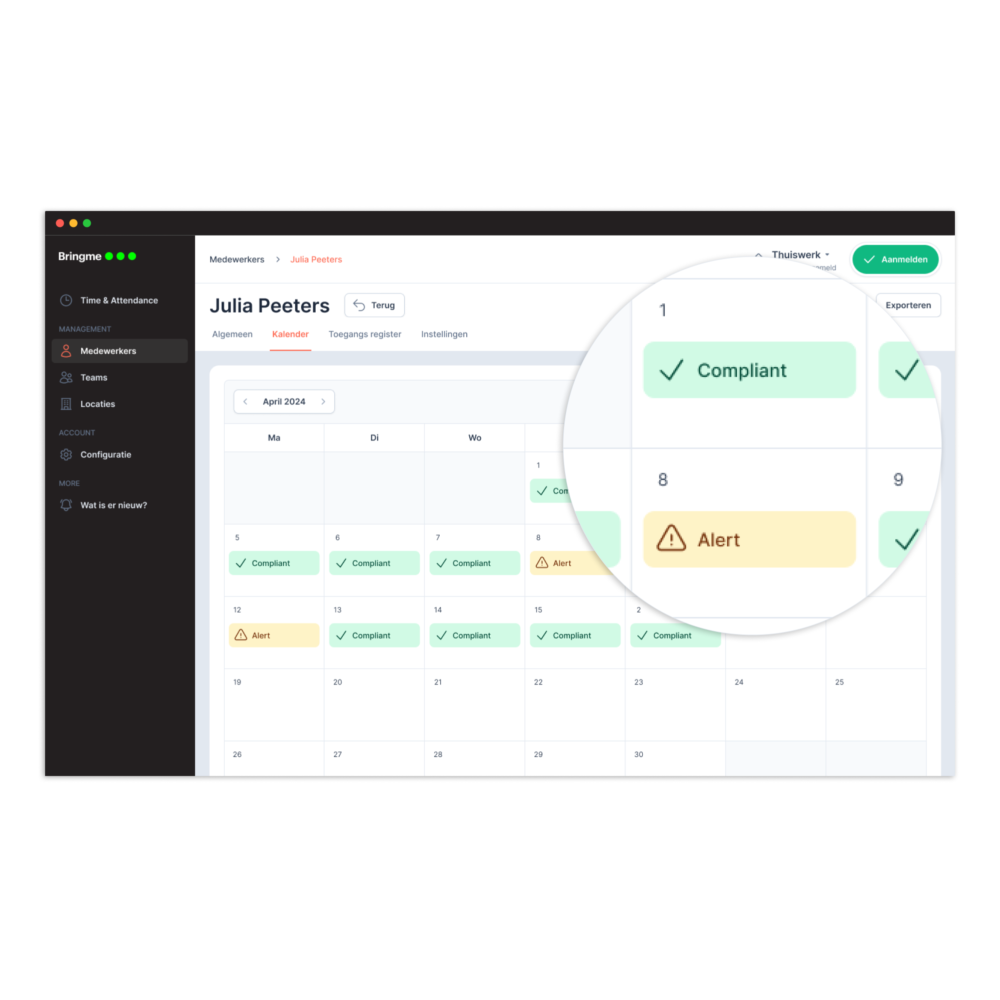 BM app Employee Compliance Compliant NL