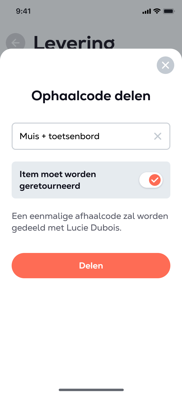 Brinngme i OS Office Share Pickup Code NL