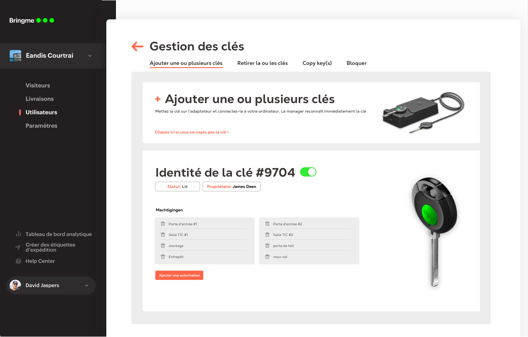  Manager interface key FR