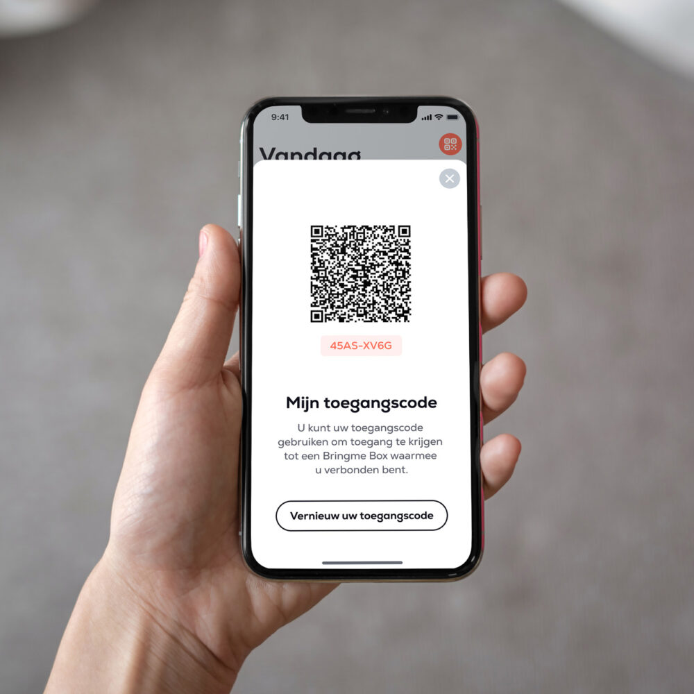 Bringme App In Setting QR Access Code