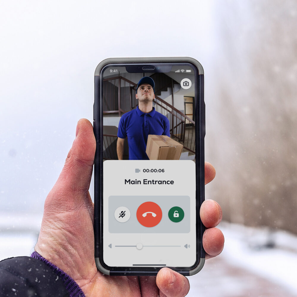 Bringme App i OS In Setting Outdoors Call Videocom Courier