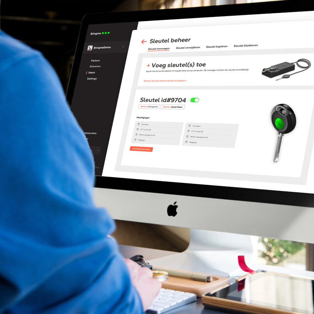 Bringme Manager Mockup In Setting Key Manager NL