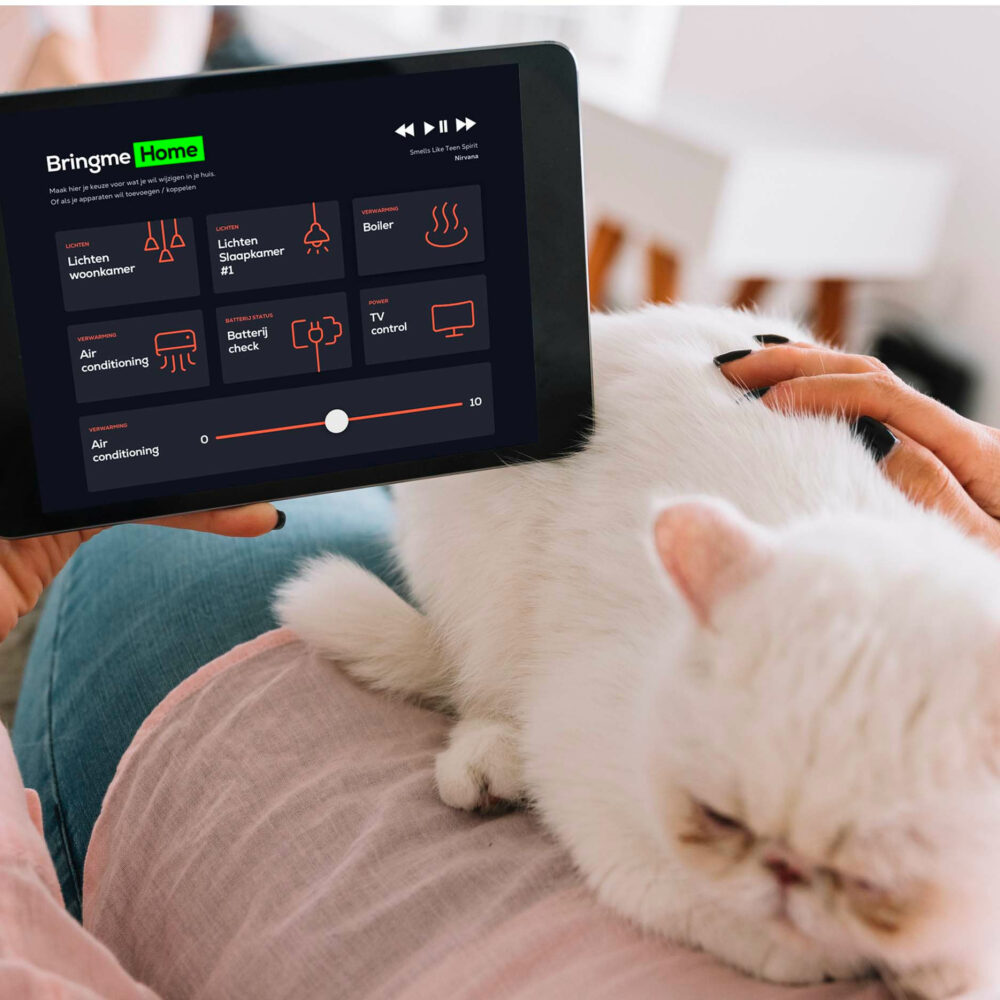 Bringme Videocom In Setting Domotica UI on the Couch